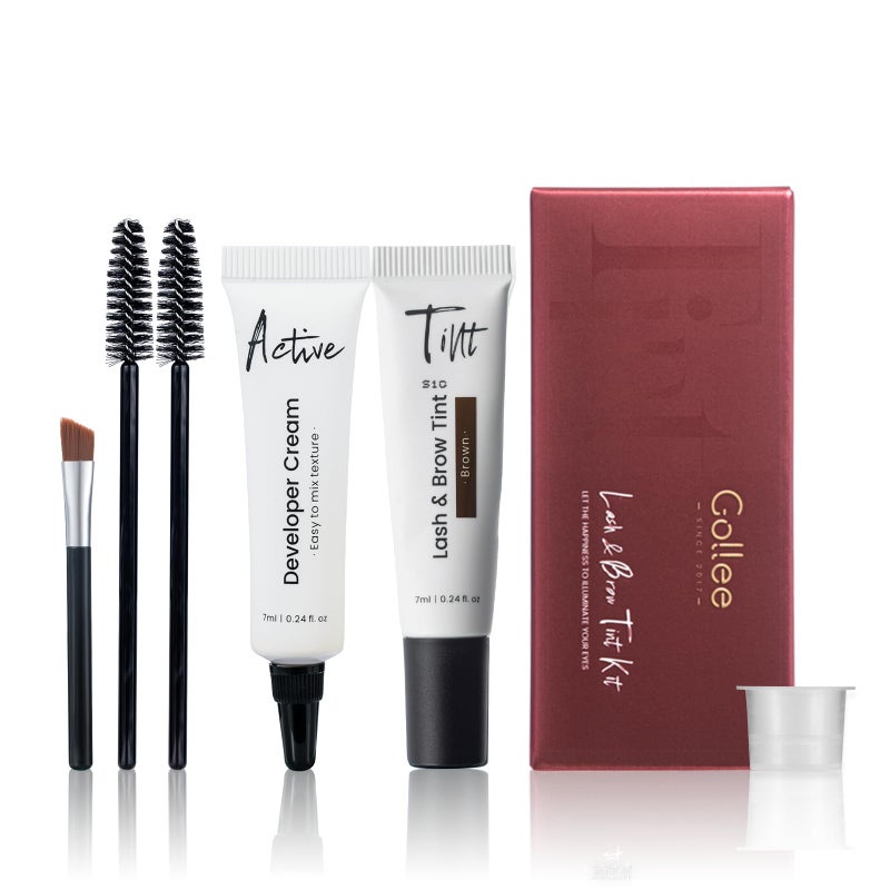 Lash Color Kit Brown Professional Lash and Brow Color Kit with Natural Effects Long Lasting Lasts 4 Weeks Easy to Use for Salon  Home Use
